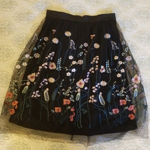 H&M Embroidered Skirt